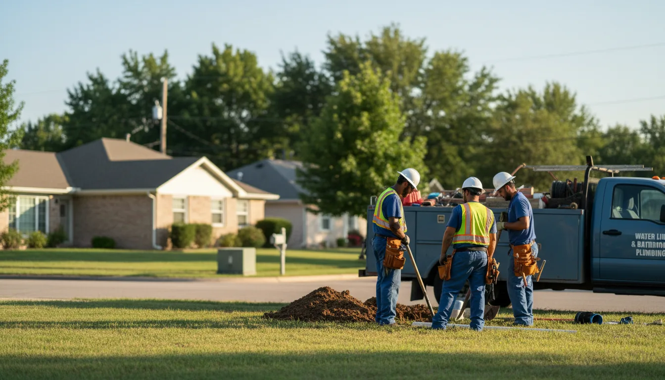 Residential water line and bathroom plumbing service in Hershey, PA